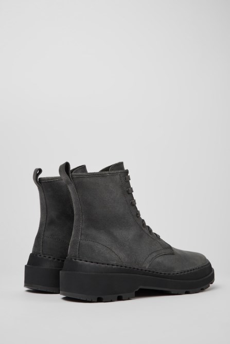 Camper Brutus Trek Michelin Dark Gray Nubuck Ankle Boots For Men New Arrivals