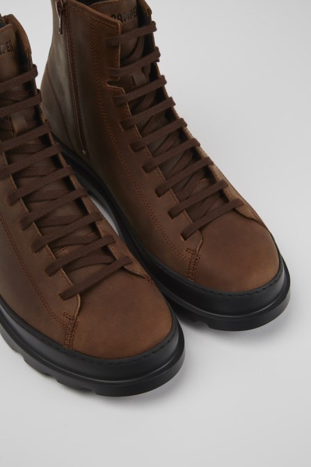 Design Brutus Brown Medium Lace Boot For Men Camper
