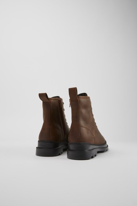 Design Brutus Brown Medium Lace Boot For Men Camper