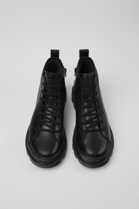 Brutus Black Leather Ankle Boots For Men Exclusive Camper