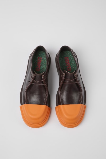 Exclusive Camper Junction Dark Brown Leather Shoes For Men