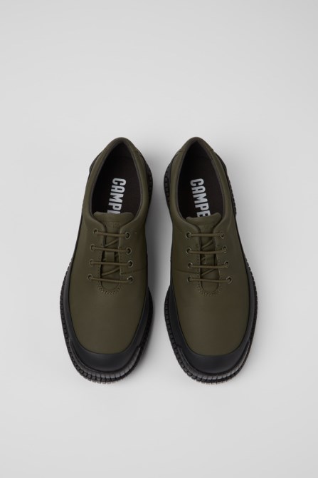 Camper Pix Smart Green Lace Up Shoe For Men New Arrivals