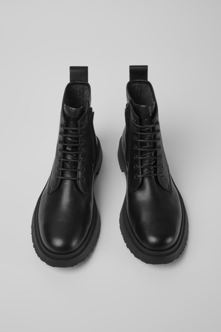 Walden Smart Black Lace Up Mid Boot For Men Exclusive Camper