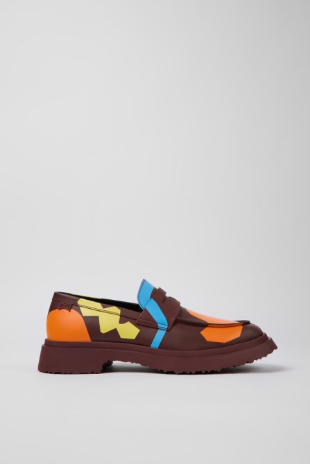 Design Twins Multicolored Printed Loafers For Men Camper