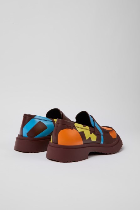 Design Twins Multicolored Printed Loafers For Men Camper
