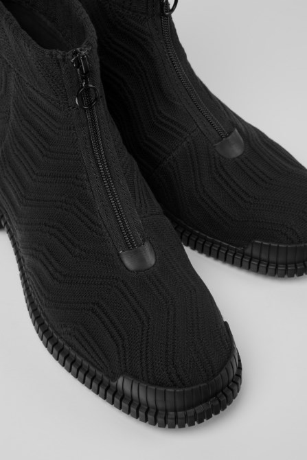 Camper Design Pix Tencel Black Zip Boots For Men