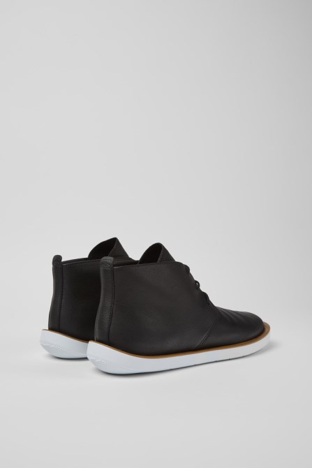 Design Wagon Black Leather Men's Shoes Camper