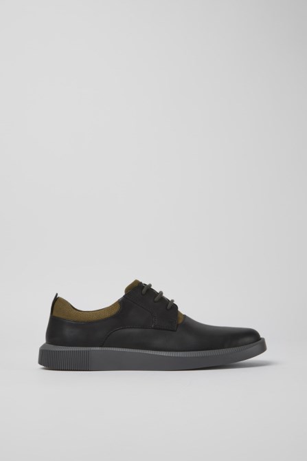 Design Bill Black Leather Lace Up Shoes Camper
