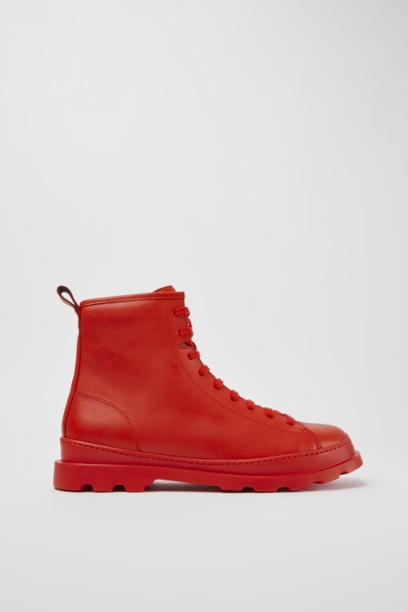 Brutus Red Leather Lace-Up Boots Camper New Arrivals