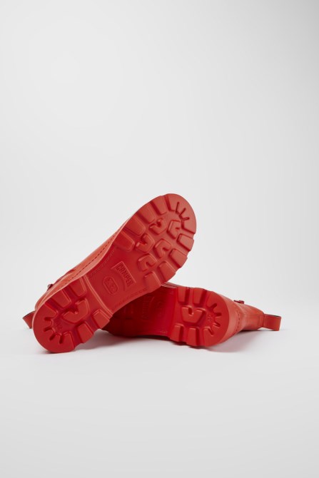 Brutus Red Leather Lace-Up Boots Camper New Arrivals