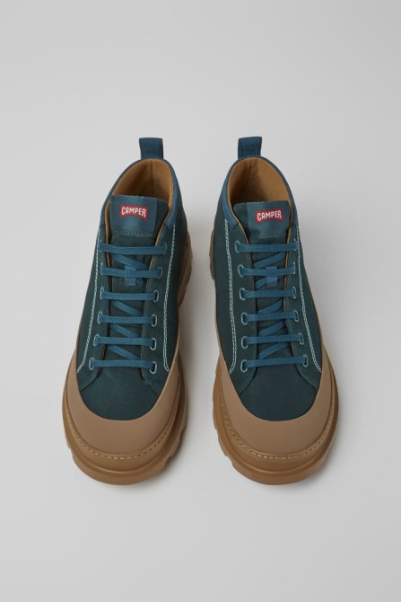 Design Brutus Green Ankle Boots For Men Camper
