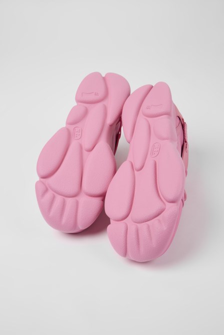 Design Karst Pink Leather And Textile Sneakers For Men Camper