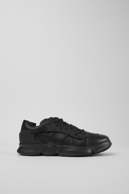 Design Karst Black Leather And Textile Sneakers For Men Camper