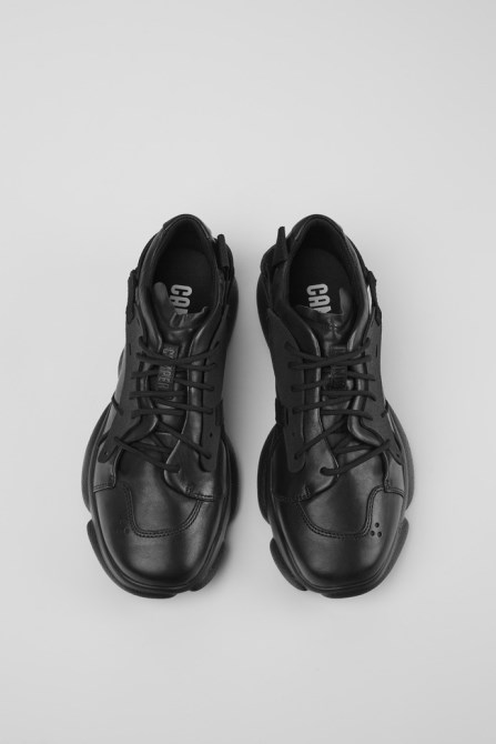 Design Karst Black Leather And Textile Sneakers For Men Camper