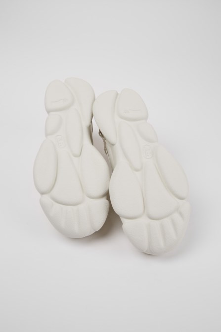 Karst White Non-Dyed Leather Sneakers For Men Exclusive Camper