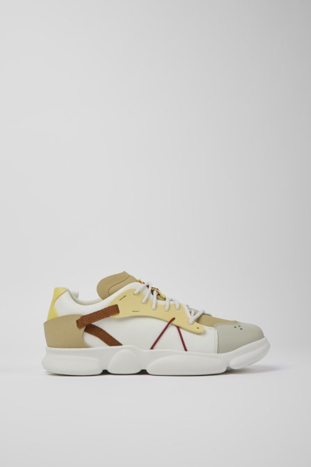 Camper Twins Multicolored Leather And Textile Sneakers For Men New Arrivals