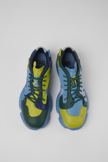 Twins Multicolored Leather And Textile Sneakers For Men Exclusive Camper