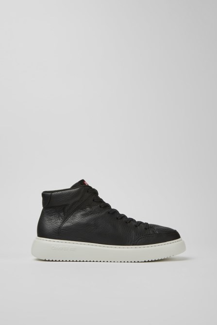 Camper Runner K21 Black Leather Sneakers For Men New Arrivals