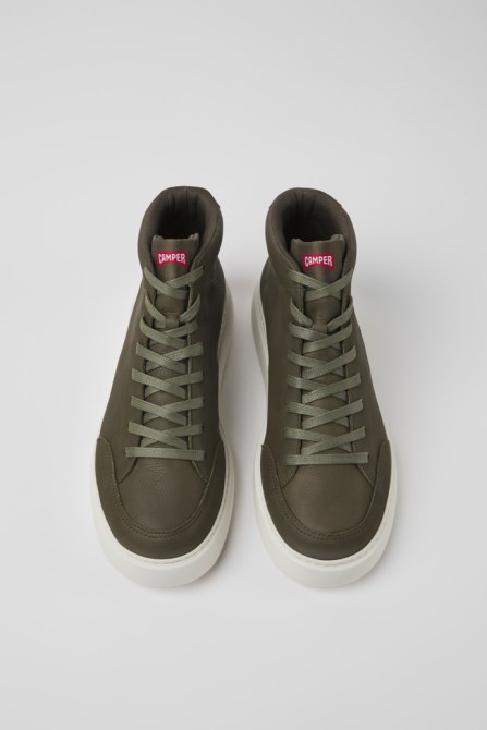 Runner K21 Green Leather Sneakers For Men Camper New Arrivals