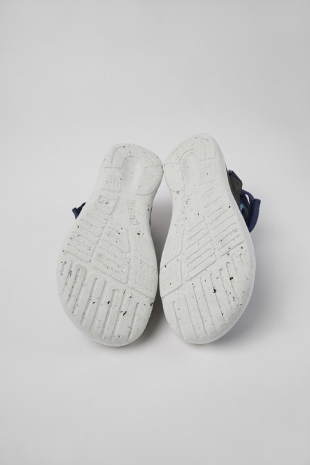 Peu Stadium Blue And Gray Leather And Textile Semi-Open Sneakers For Men Camper New Arrivals
