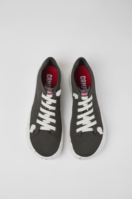 Camper Design Peu Stadium Gray Textile Sneakers For Men