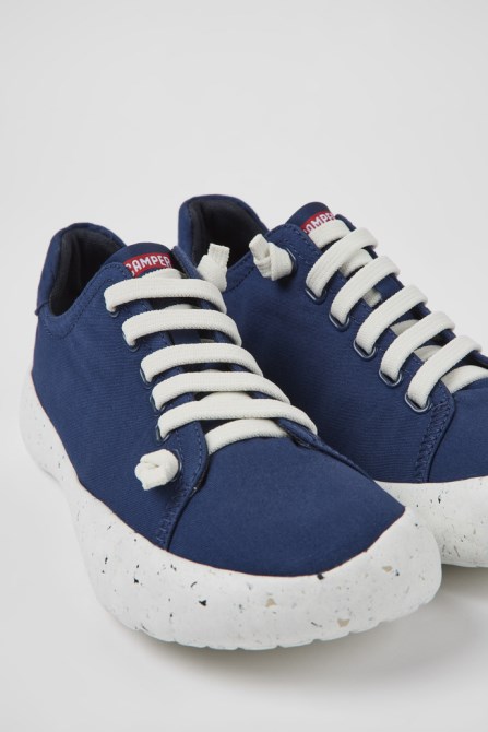 Camper Peu Stadium Blue Textile Sneakers For Men New Arrivals