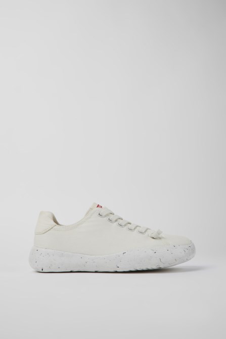 Peu Stadium White Textile Sneakers For Men Exclusive Camper