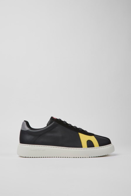 Camper Twins Black Leather And Nubuck Sneakers For Men New Arrivals