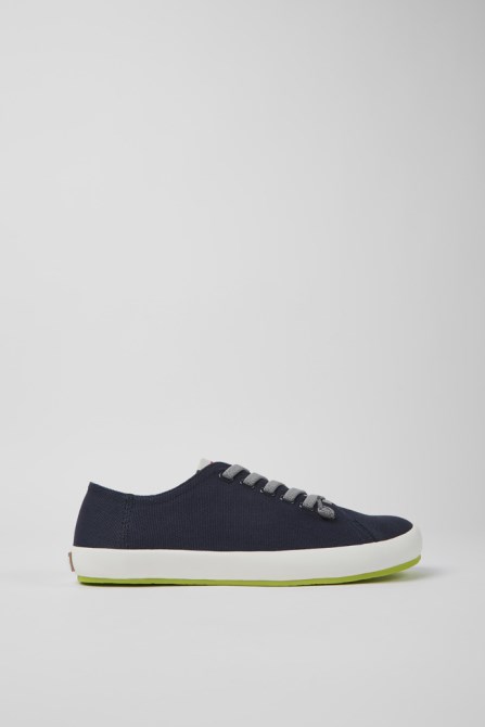 Peu Rambla Blue Textile Sneakers For Men Exclusive Camper