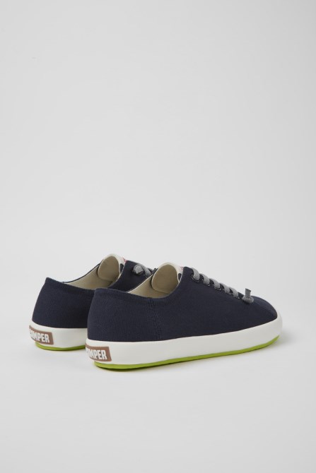 Peu Rambla Blue Textile Sneakers For Men Exclusive Camper