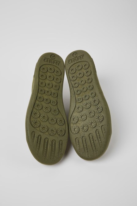 Design Peu Touring Green Nubuck Sneakers For Men Camper