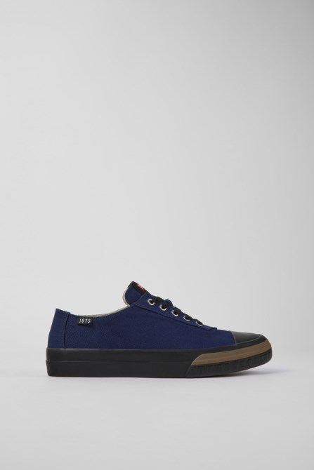 Camaleon Blue Recycled Cotton Sneakers For Men Camper New Arrivals