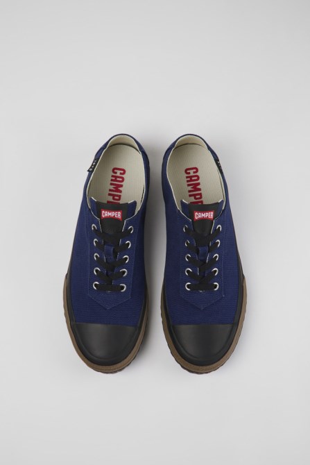 Camaleon Blue Recycled Cotton Sneakers For Men Camper New Arrivals