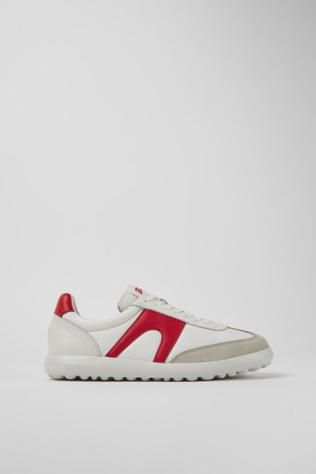 Pelotas Xlite White And Red Textile And Leather Sneakers For Men Exclusive Camper