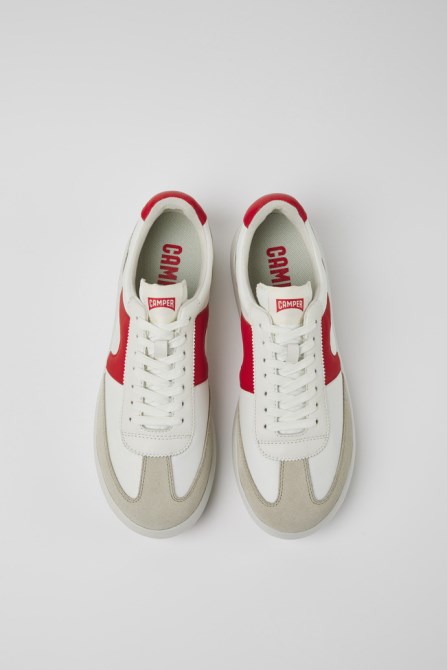 Pelotas Xlite White And Red Textile And Leather Sneakers For Men Exclusive Camper