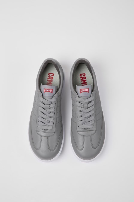 Camper Design Pelotas Xlite Gray Leather Sneakers For Men