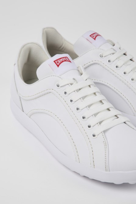 Design Pelotas Xlite White Leather Sneakers For Men Camper