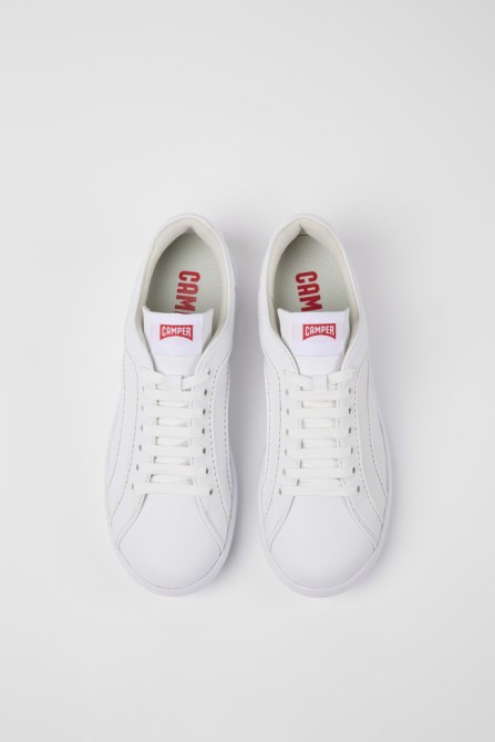 Design Pelotas Xlite White Leather Sneakers For Men Camper