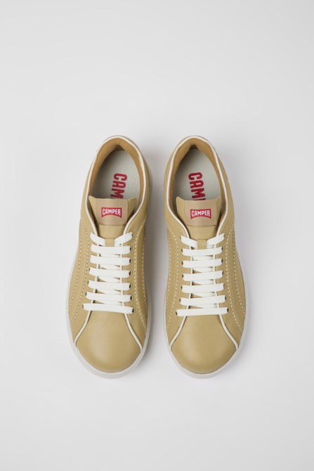 Pelotas Xlite Beige Leather Sneakers For Men Camper New Arrivals