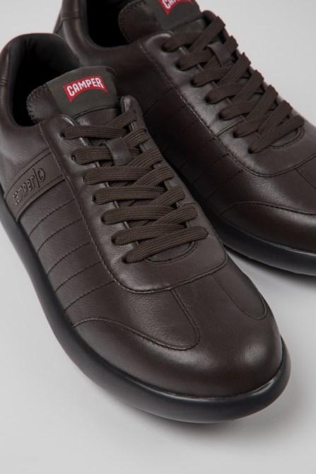 Pelotas Xlite Dark Brown Leather Sneakers For Men Exclusive Camper