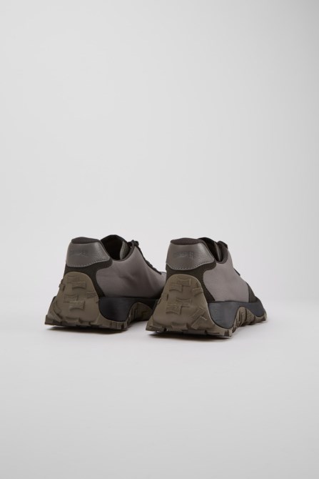 Design Drift Trail Vibram Gray And Black Textile And Nubuck Sneakers For Men Camper