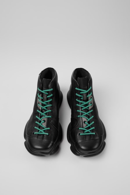 Karst Black Leather Sneakers For Men Camper New Arrivals