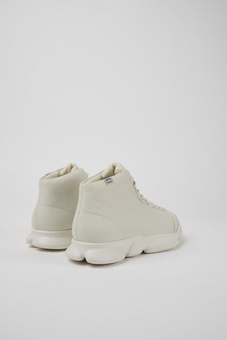 Design Karst White Non-Dyed Leather Sneakers For Men Camper