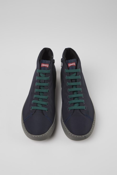 Exclusive Camper Peu Touring Blue Textile Ankle Boots For Men