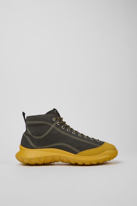Design Crclr Gore-Tex Gray And Yellow Nubuck Ankle Boots For Men Camper