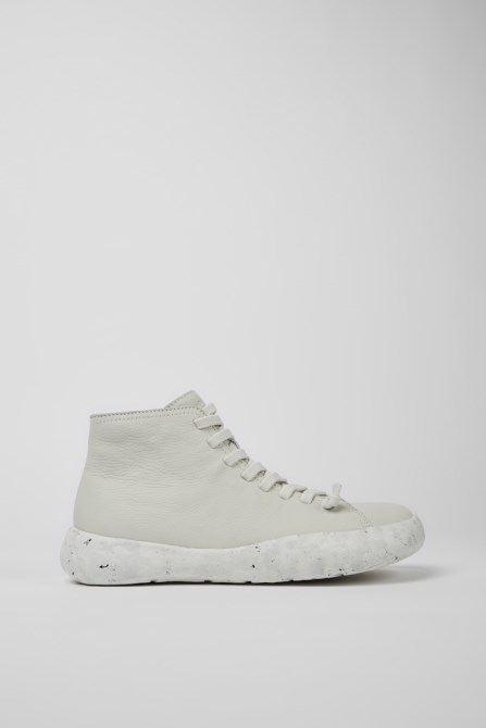 Camper Peu Stadium White Non-Dyed Leather Ankle Boots For Men New Arrivals