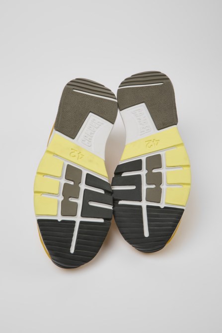 Camper Drift Yellow Textile And Leather Sneakers For Men New Arrivals