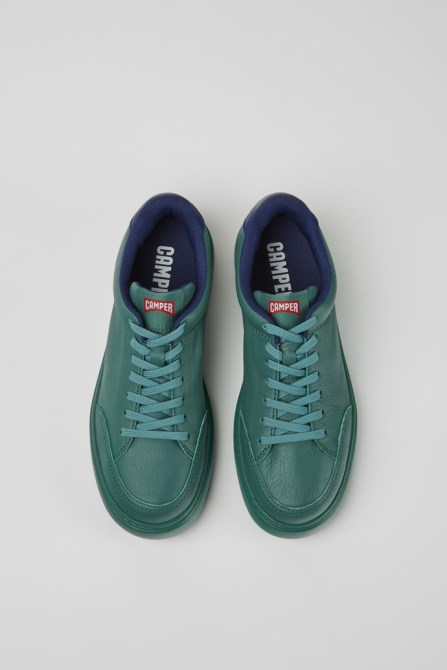 Exclusive Camper Runner K21 Green Leather Sneakers For Men