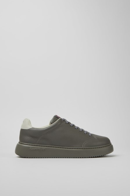 Camper Design Runner K21 Gray Leather Sneakers For Men