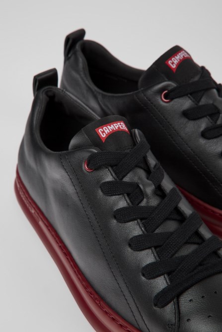 Exclusive Camper Runner Black Leather Sneakers For Men